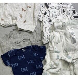 Bundle of Baby Boy Clothing Newborn 0-9 months Bathrobe Swaddle